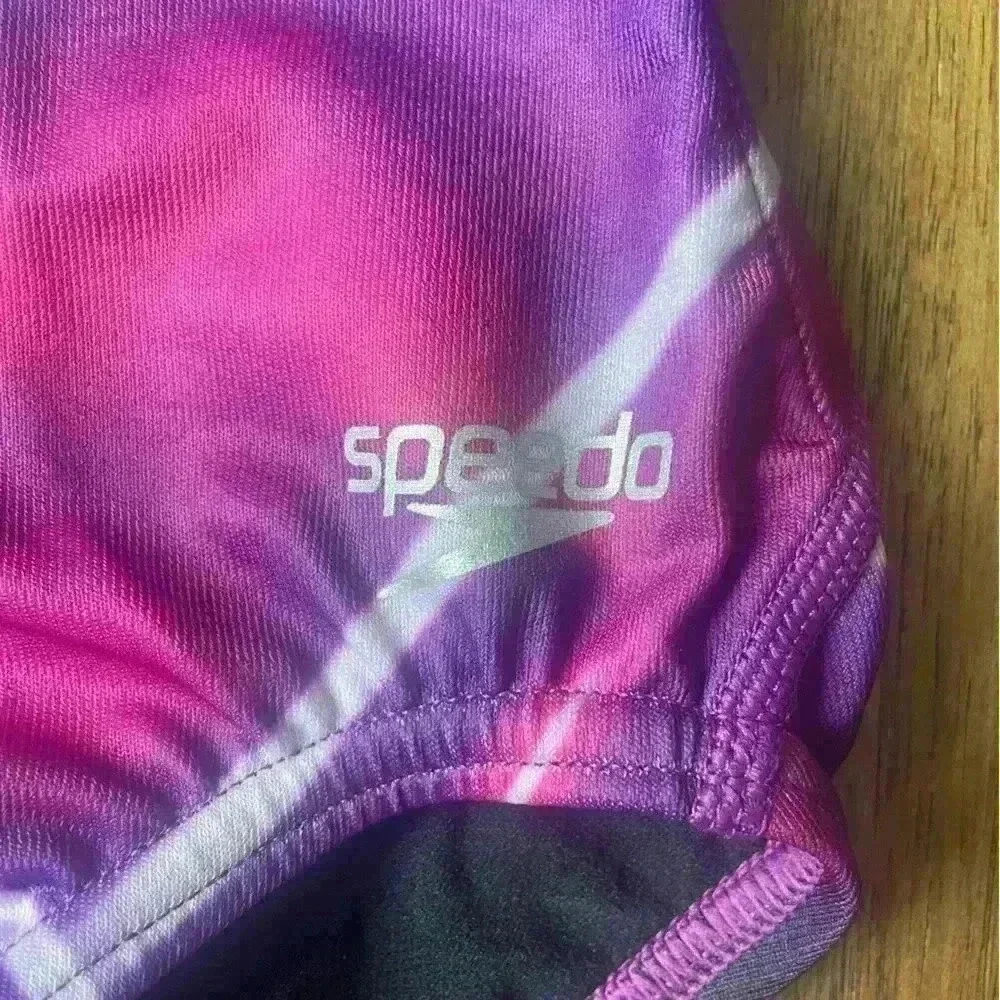 NWT Speedo Women’s Sz 30 Double Strap Eco Endurance Cheeky‎ Fit Swimsuit
